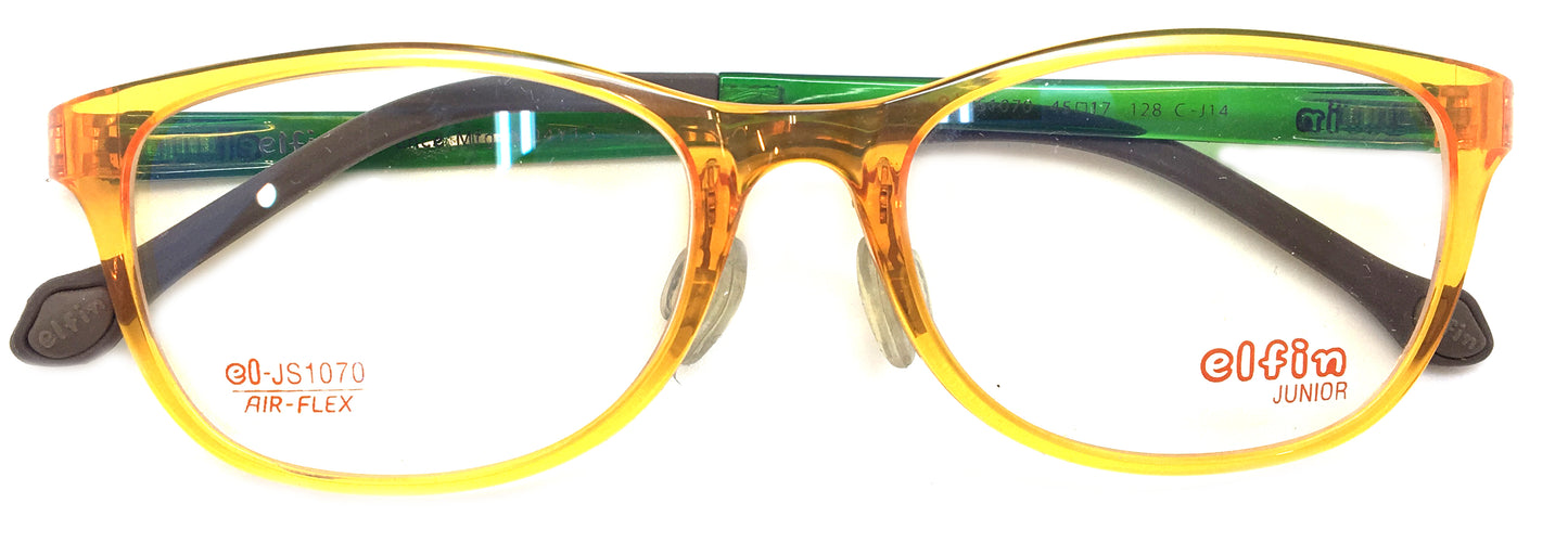 Elfin Eyeglasses Kids Super Flexible Frame 1070 CJ 14
