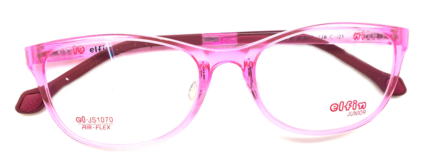 Elfin Eyeglasses Kids Super Flexible Frame 1070 CJ 21