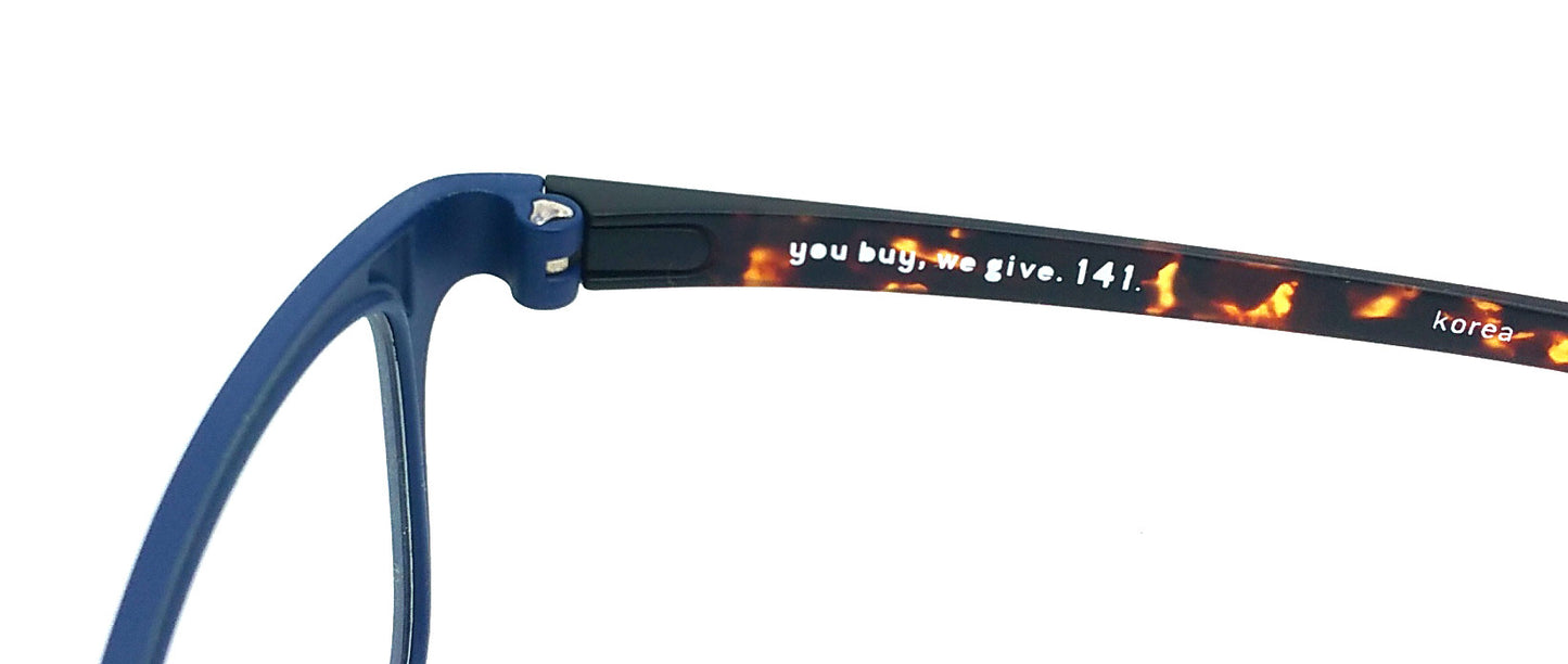 Prescription Eyeglasses Frame Ultem Irving 141 cobalt & bekko