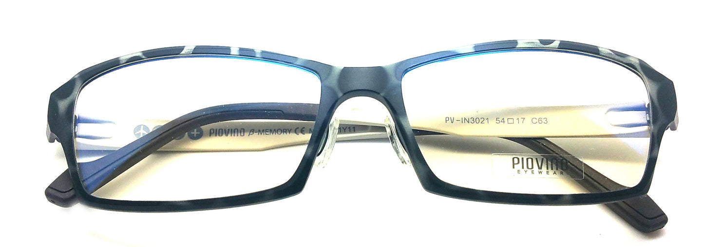 Prescription Eyeglasses Frame Super Light, Flexible, Ultem Piovino 3021 C63
